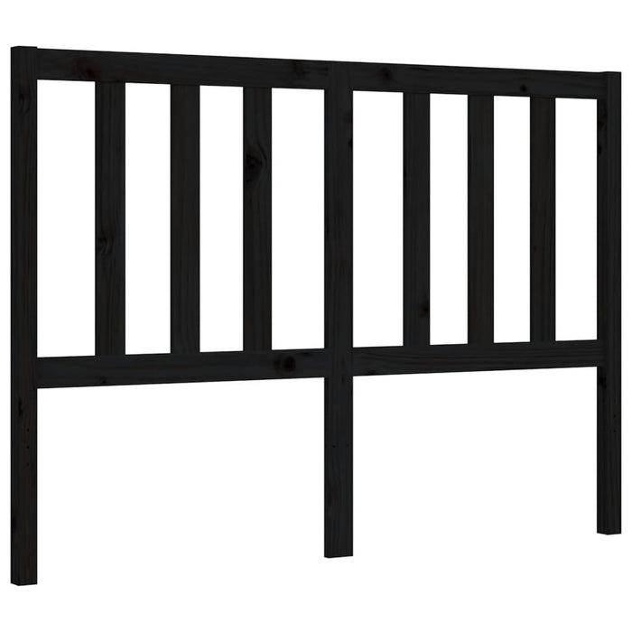 Massivholzbett mit Kopfteil Schwarz