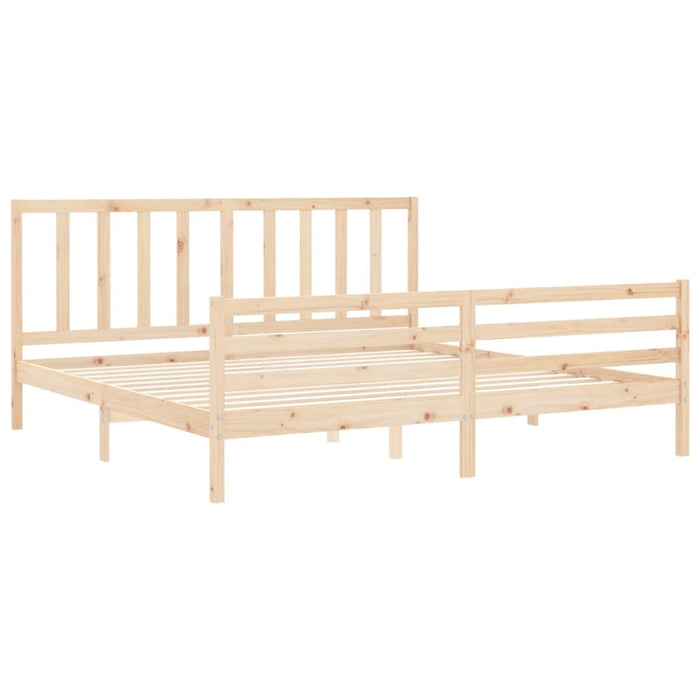 Massivholzbett mit Kopfteil