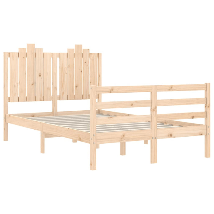 Massivholzbett mit Kopfteil