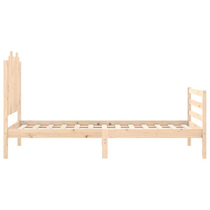 Massivholzbett mit Kopfteil 90x200 cm