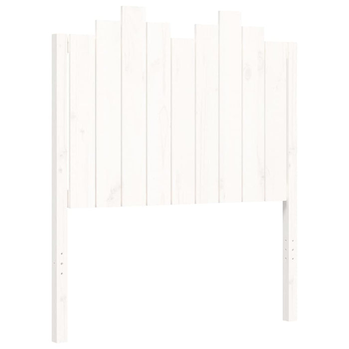 Massivholzbett mit Kopfteil Weiß 90x200 cm