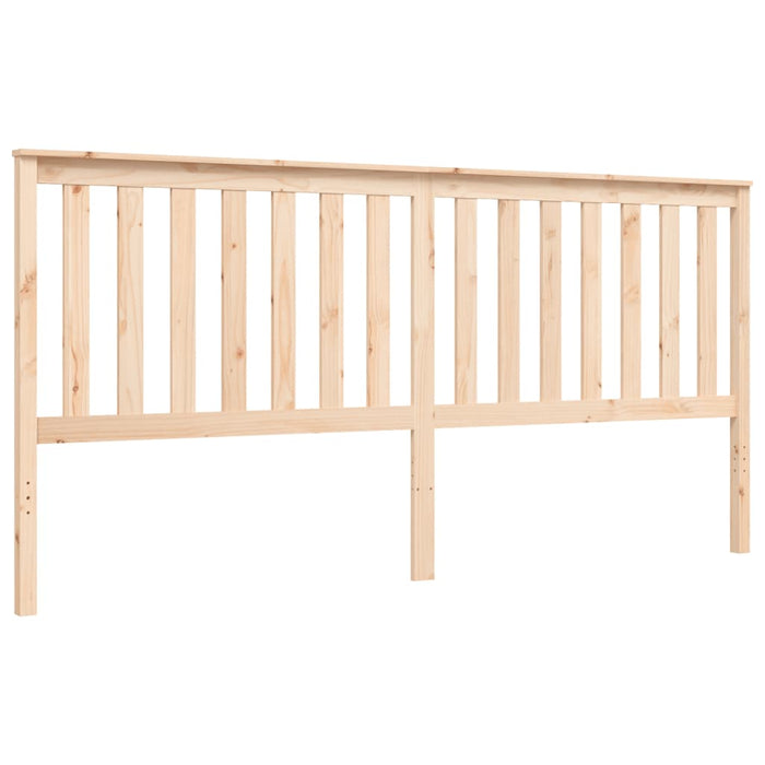 Massivholzbett mit Kopfteil 200x200 cm