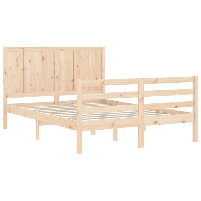 Massivholzbett mit Kopfteil