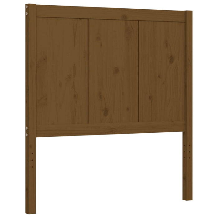 Massivholzbett mit Kopfteil Honigbraun 100x200 cm