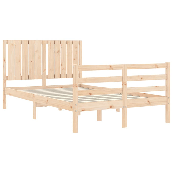 Massivholzbett mit Kopfteil