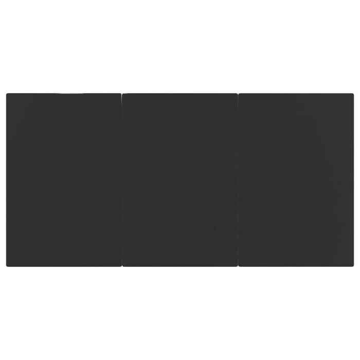 7-tlg. Garten-Essgruppe Schwarz Poly Rattan und Stahl