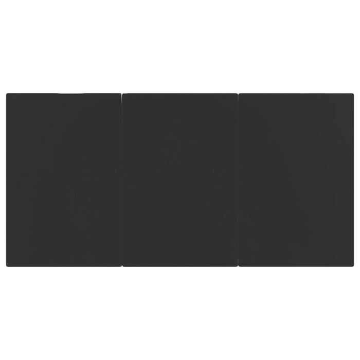 7-tlg. Garten-Essgruppe Grau und Schwarz Poly Rattan und Stahl