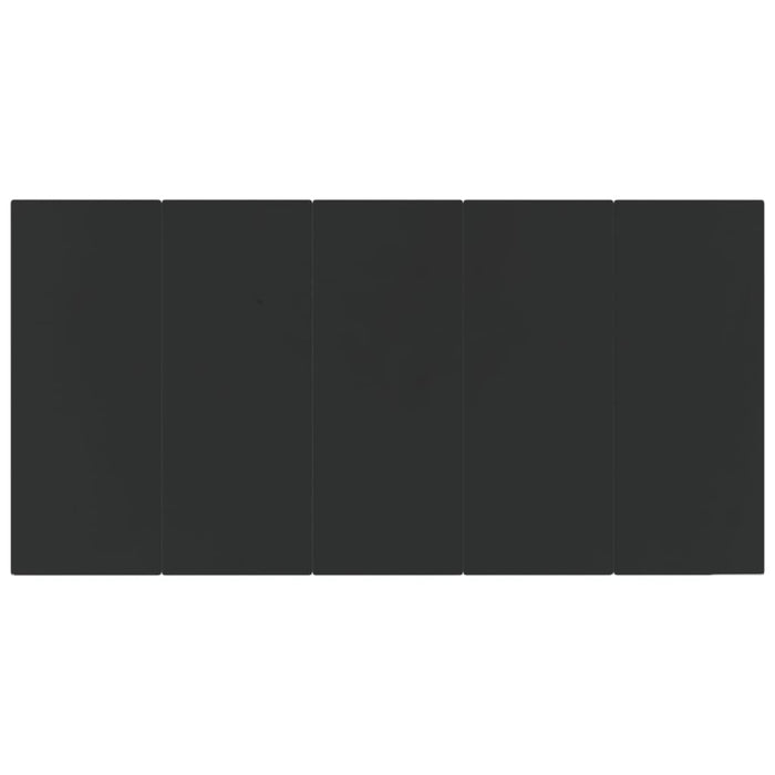 9-tlg. Garten-Essgruppe Schwarz Poly Rattan und Stahl