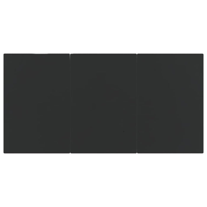 7-tlg. Garten-Essgruppe Schwarz Poly Rattan und Stahl