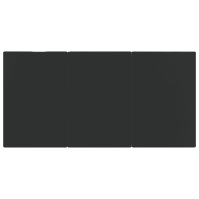 7-tlg. Garten-Essgruppe Schwarz Poly Rattan und Stahl