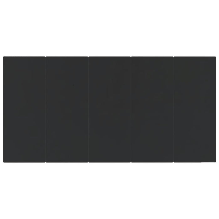 9-tlg. Garten-Essgruppe Schwarz Poly Rattan und Stahl