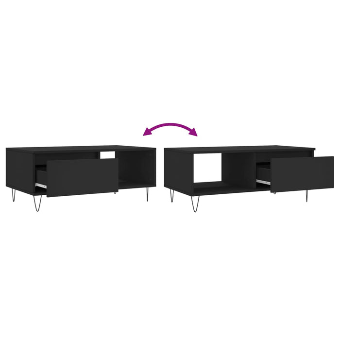 Couchtisch Schwarz 90x50x36,5 cm Holzwerkstoff