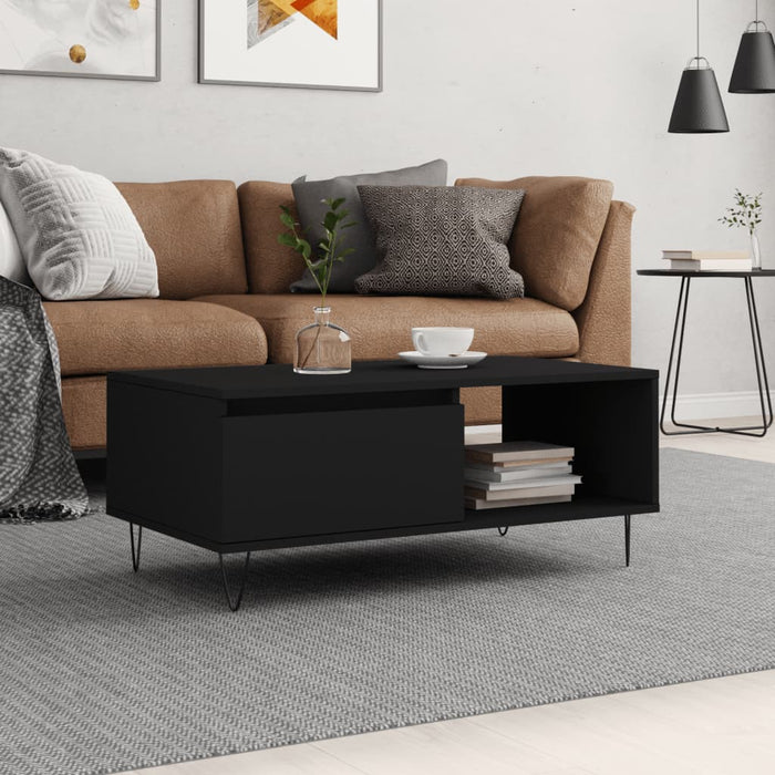Couchtisch Schwarz 90x50x36,5 cm Holzwerkstoff