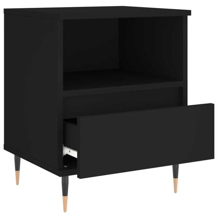 Nachttisch Schwarz 40x35x50 cm Holzwerkstoff