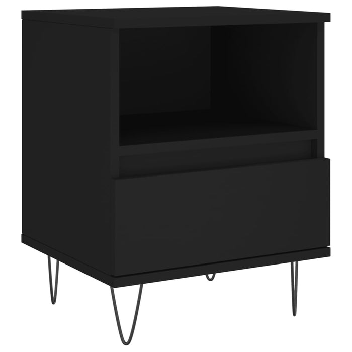 Nachttische 2 Stk. Schwarz 40x35x50 cm Holzwerkstoff