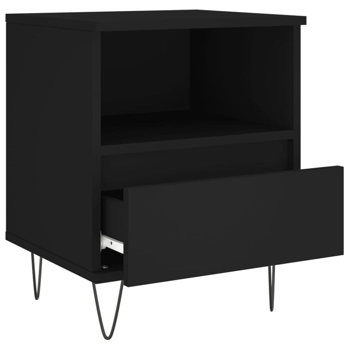 Nachttische 2 Stk. Schwarz 40x35x50 cm Holzwerkstoff