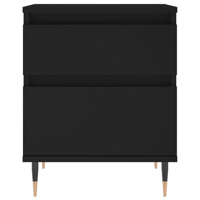 Nachttische 2 Stk. Schwarz 40x35x50 cm Holzwerkstoff