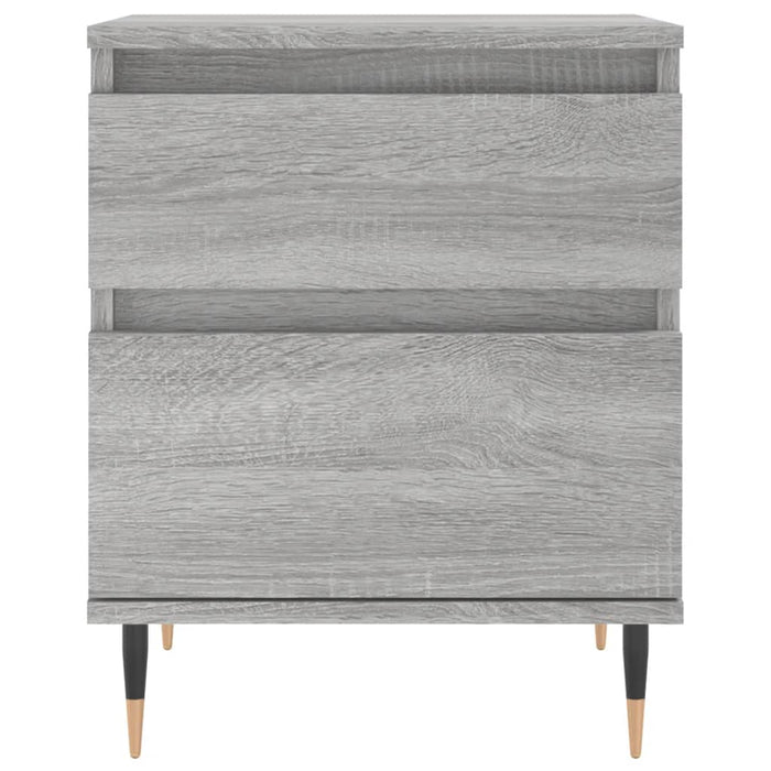 Nachttische 2 Stk. Grau Sonoma 40x35x50 cm Holzwerkstoff