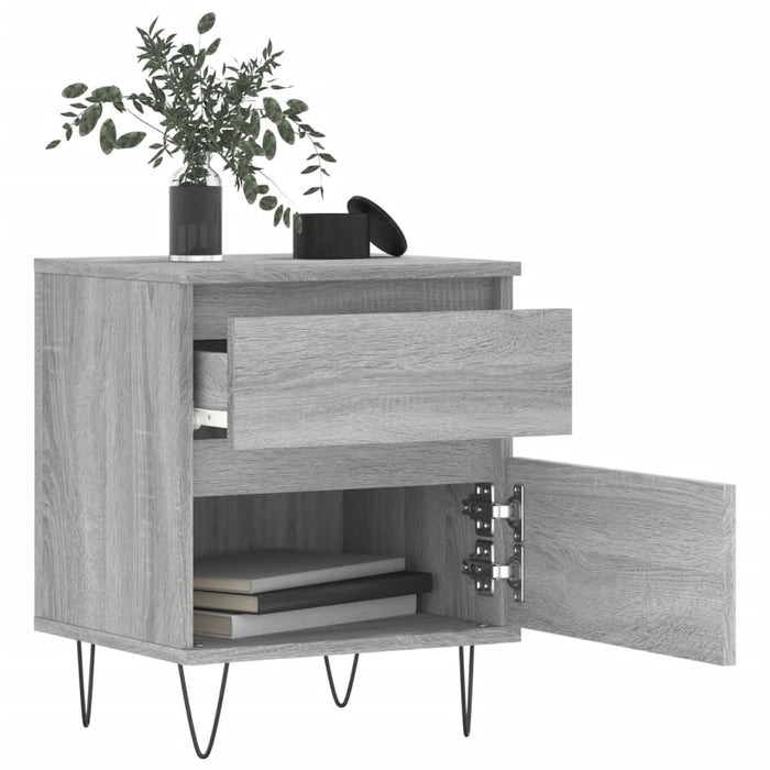 Nachttisch Grau Sonoma 40x35x50 cm Holzwerkstoff