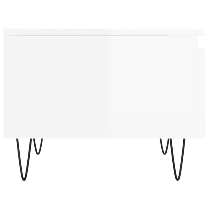 Couchtisch Hochglanz-Weiß 50x46x35 cm Holzwerkstoff