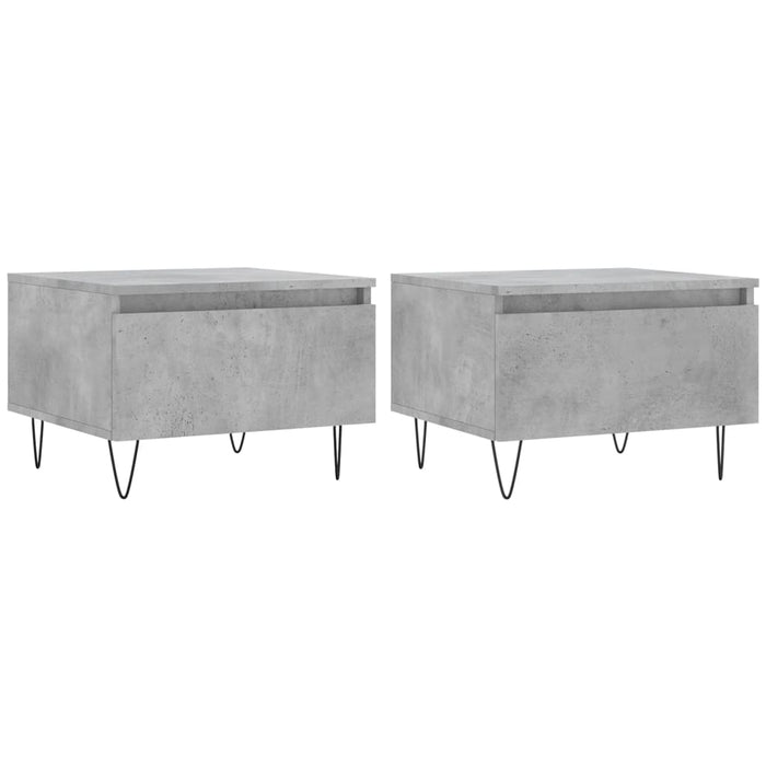 Couchtische 2 Stk. Betongrau 50x46x35 cm Holzwerkstoff