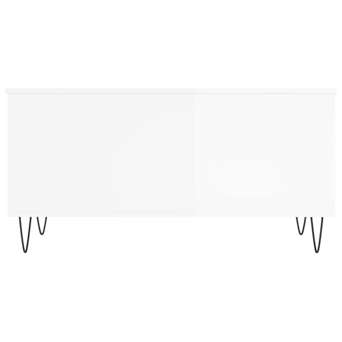 Couchtisch Hochglanz-Weiß 90x44,5x45 cm Holzwerkstoff