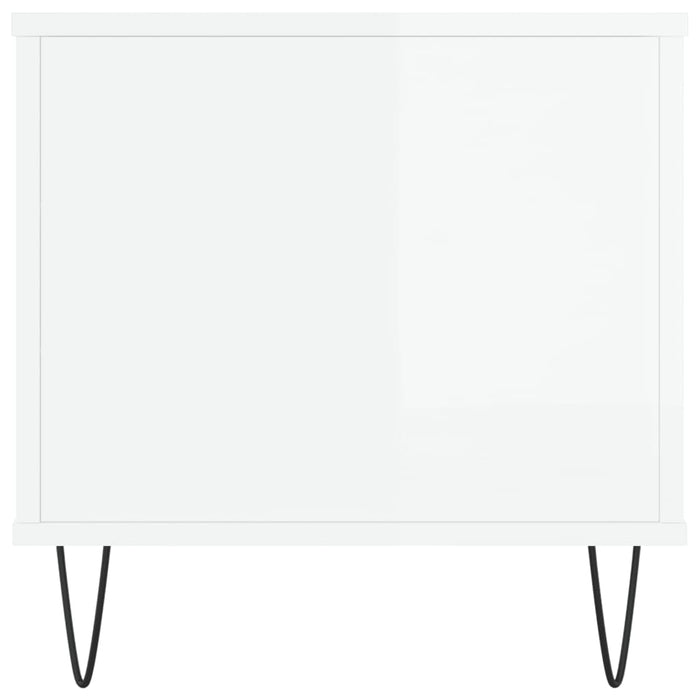 Couchtisch Hochglanz-Weiß 90x44,5x45 cm Holzwerkstoff