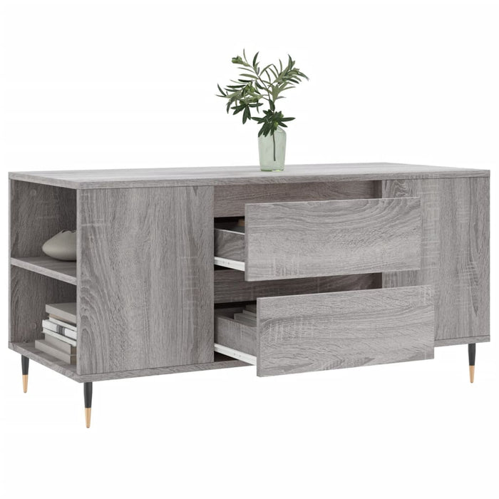 Couchtisch Grau Sonoma 102x44,5x50 cm Holzwerkstoff