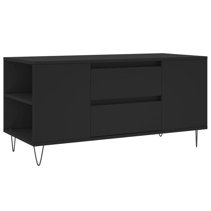 Coffee table black 102x44.5x50 cm made of wood