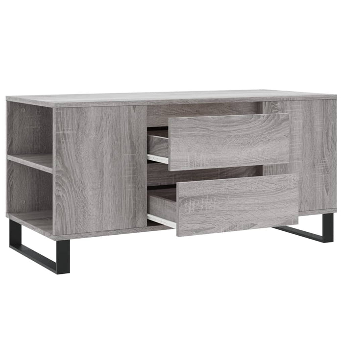 Coffee table gray Sonoma 102x44.5x50 cm made of wood