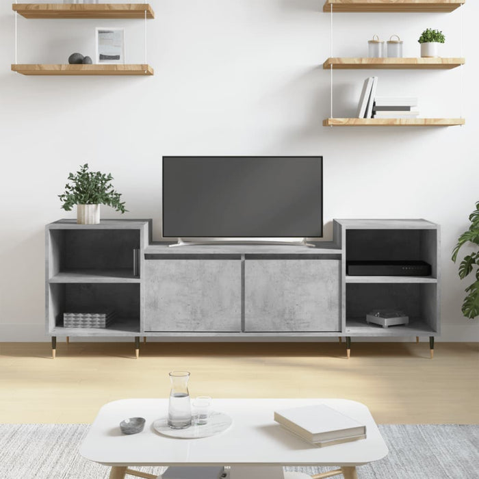 TV-Schrank Betongrau 160x35x55 cm Holzwerkstoff