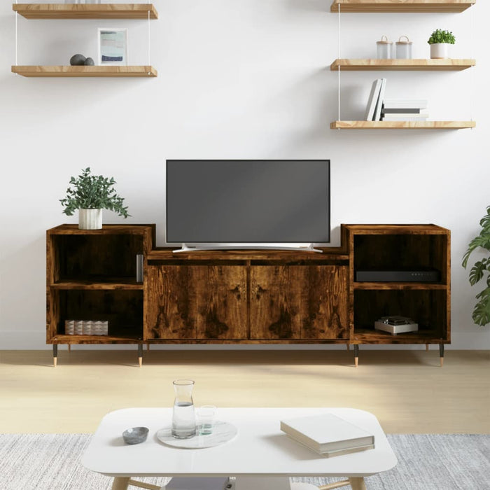 TV-Schrank Räuchereiche 160x35x55 cm Holzwerkstoff