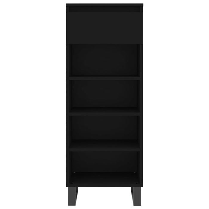 Schuhschrank Schwarz 40x36x105 cm Holzwerkstoff