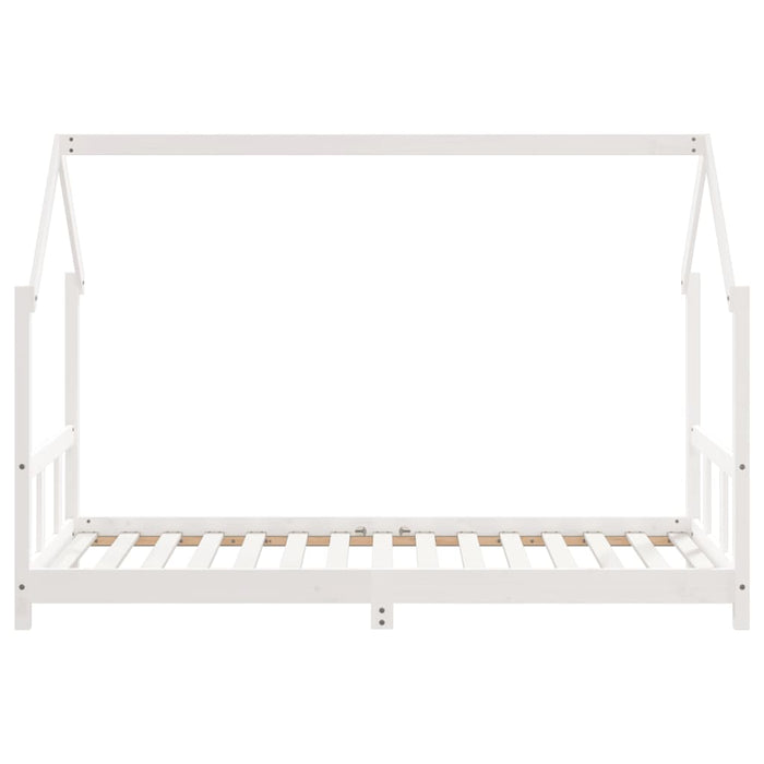 Kinderbett Weiß 90x190 cm Massivholz Kiefer