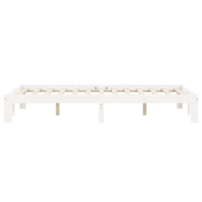 Solid wood bed white 160x200 cm pine
