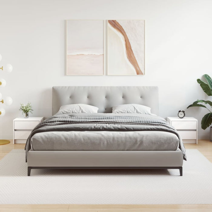 Nachttische 2 Stk. Weiß 40x31x35,5 cm Massivholz Kiefer