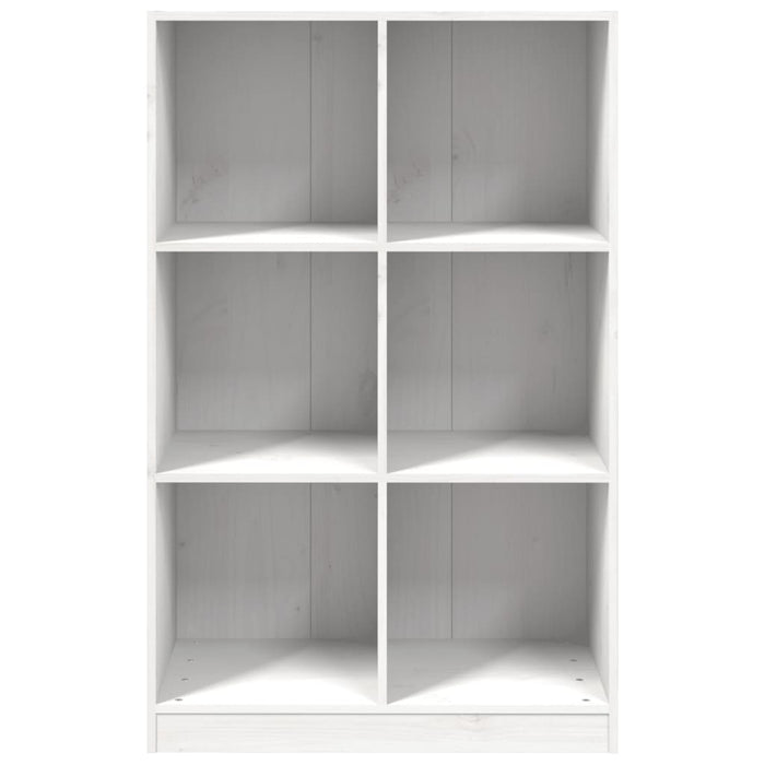 Bookcase white 70x33x110 cm solid pine wood