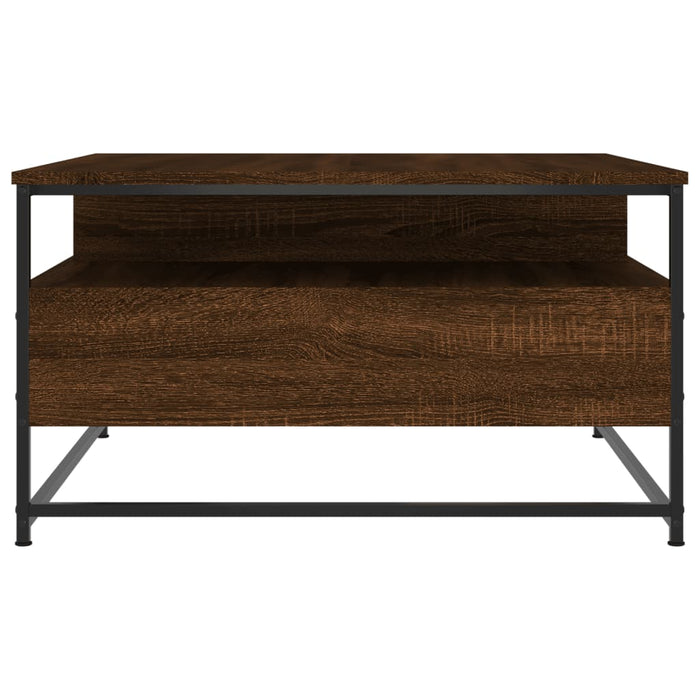 Coffee table brown oak look 80x80x45 cm made of wood