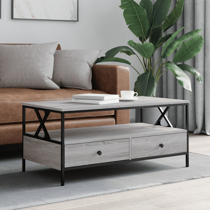 Coffee table gray Sonoma 100x51x45 cm made of wood