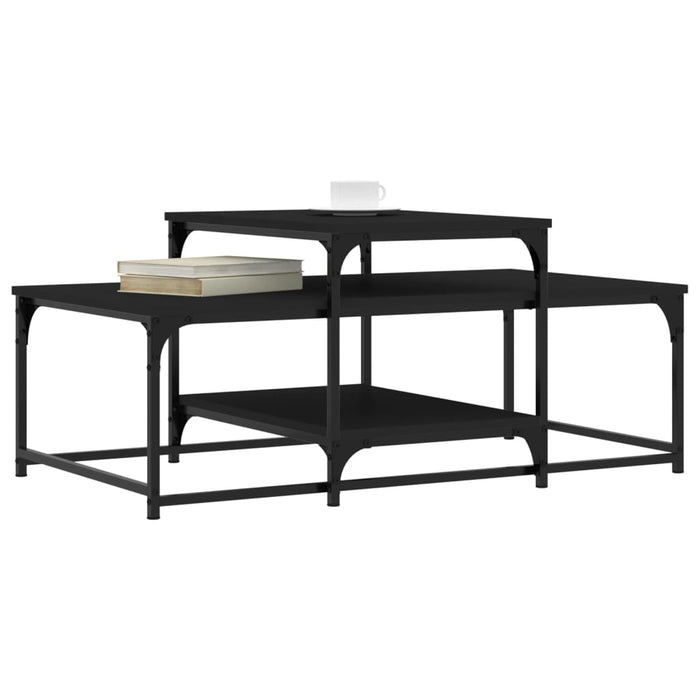Coffee table black 102x60x45 cm made of wood