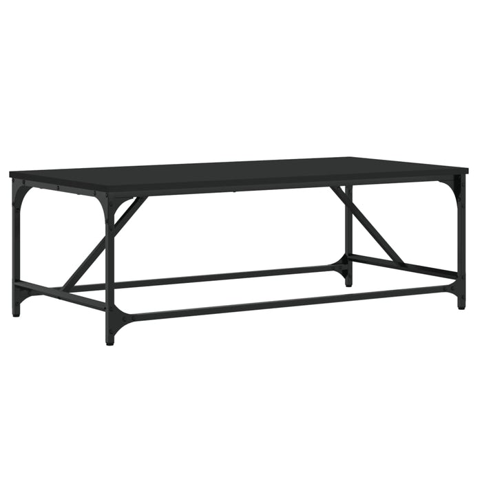 Coffee table black 100x50x35 cm made of wood