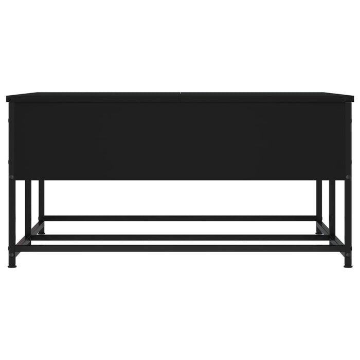 Coffee table black 80x80x40 cm made of wood