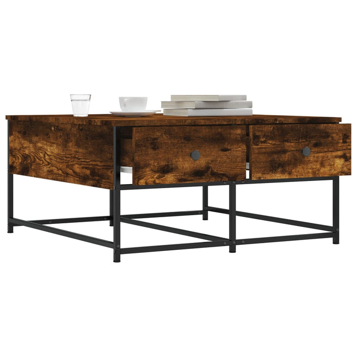 Coffee table smoked oak 80x80x40 cm made of wood