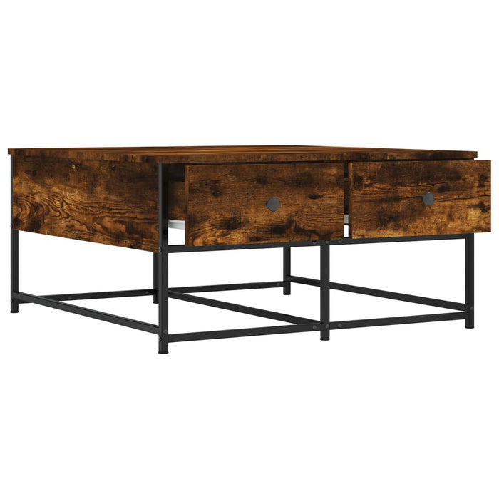 Coffee table smoked oak 80x80x40 cm made of wood