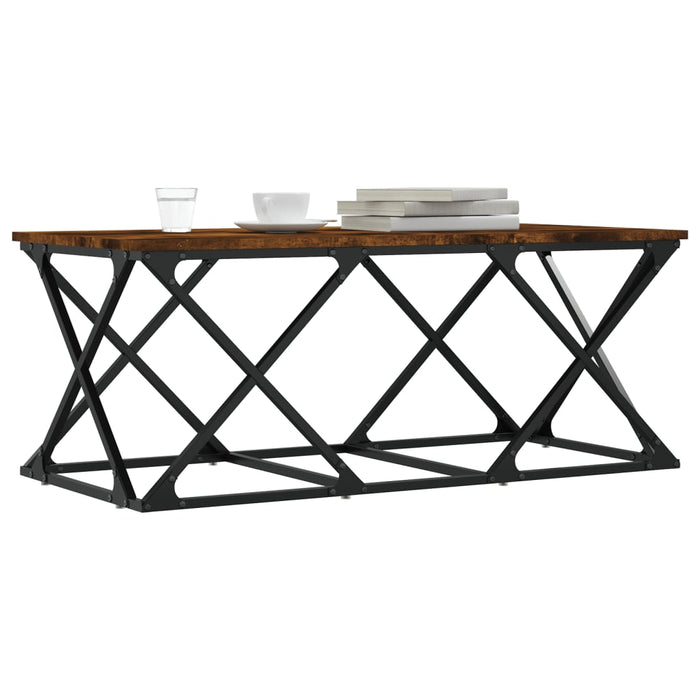 Coffee table smoked oak 100x49x40 cm made of wood