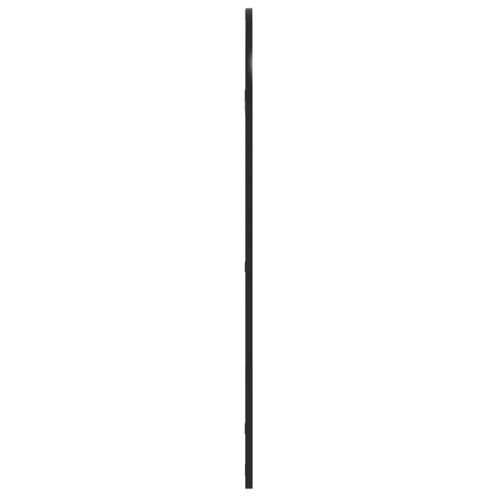 Wandspiegel Schwarz 50x100 cm Gewölbt Eisen