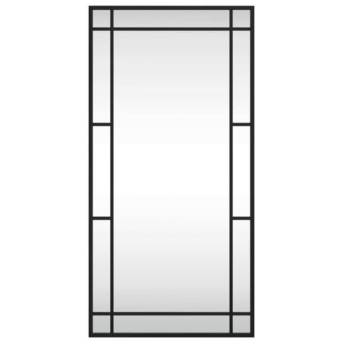 Wandspiegel Schwarz 40x80 cm Rechteckig Eisen