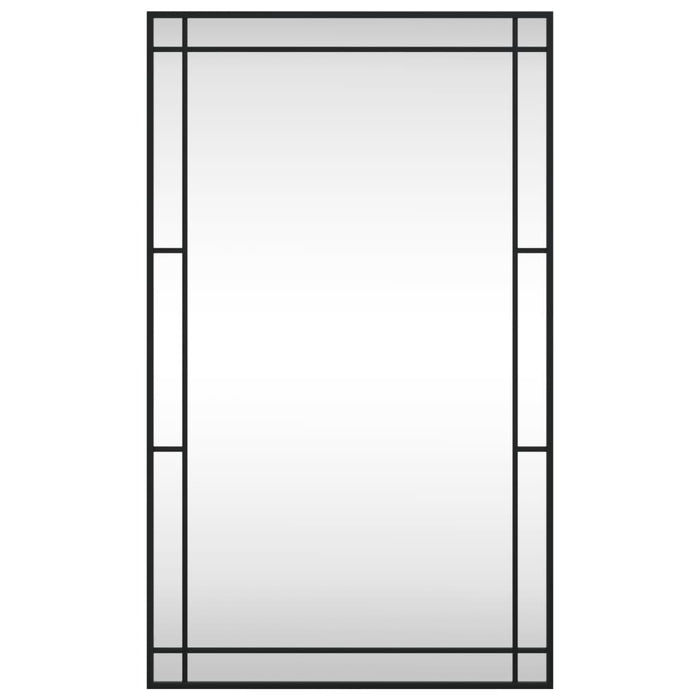 Wandspiegel Schwarz 60x100 cm Rechteckig Eisen