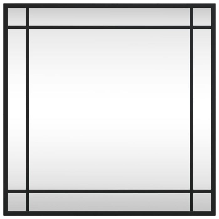 Wandspiegel Schwarz 50x50 cm Quadratisch Eisen