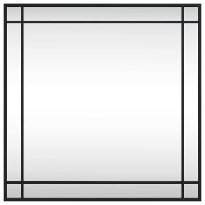 Wandspiegel Schwarz 60x60 cm Quadratisch Eisen